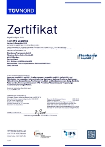 IFS-Zertifikat_Stenkamp_Transporte